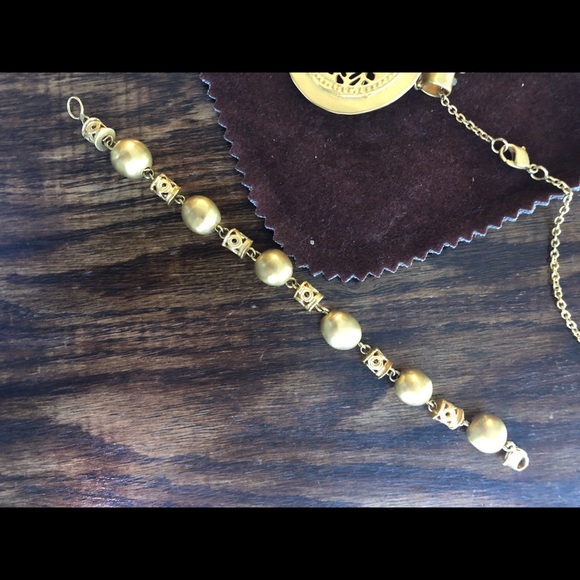 Purple and Gold Bulldog Necklace /& Bracelet Set